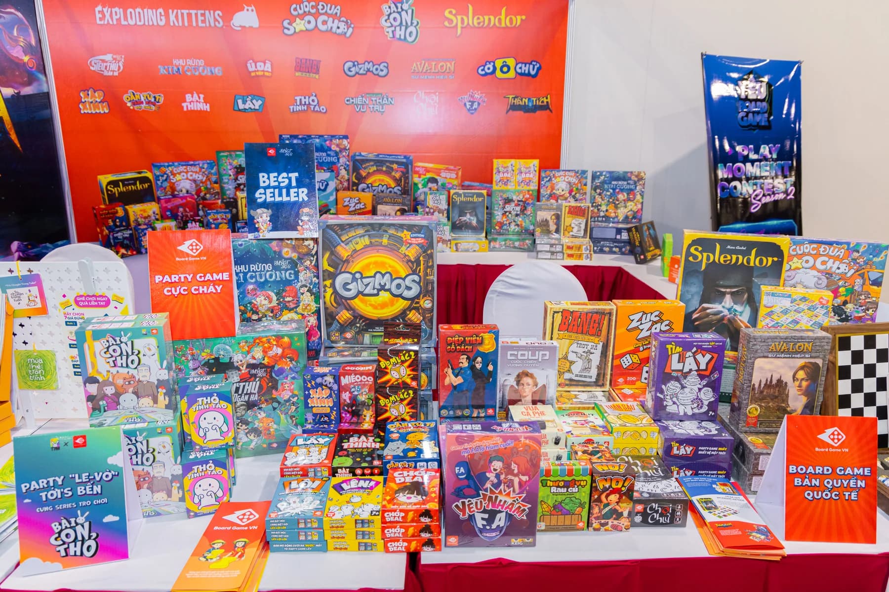 Road to Essen product wall and featured games